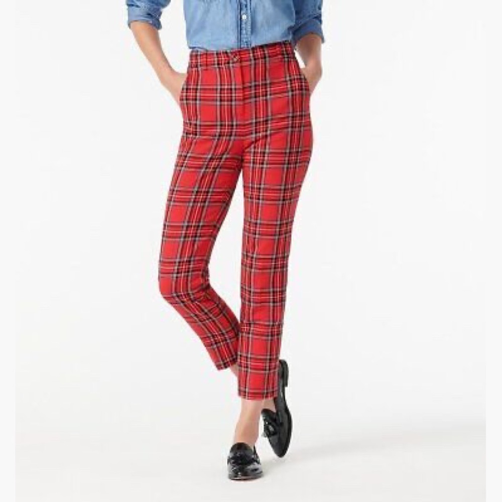 EUC J. Crew plaid holiday pants